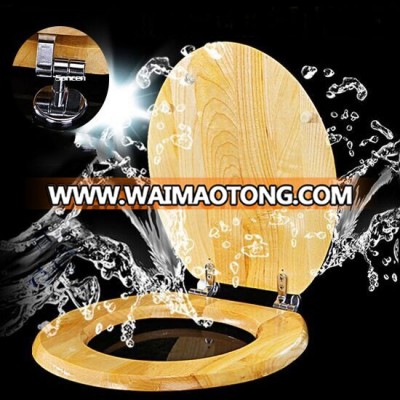 Stainless steel hinge cover for wc solid wood toilet seat